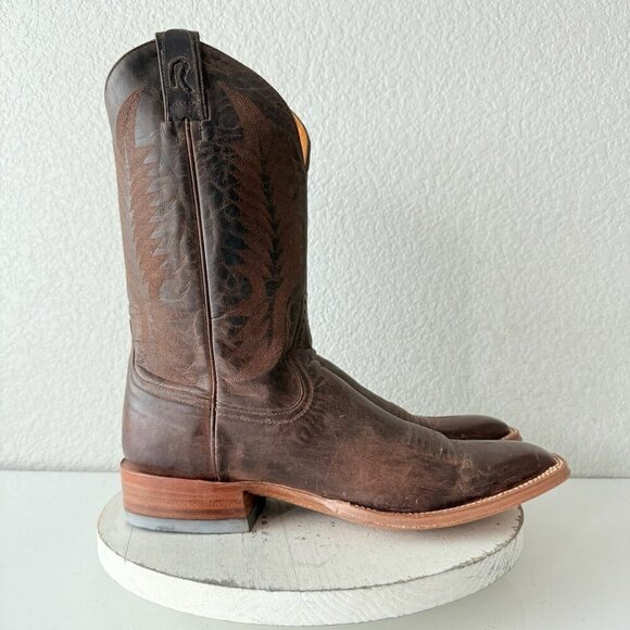 Rod Patrick Mens Cowboy Boots Size 12AAA Brown Goat Leather Western French Toe - Picture 2 of 13